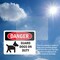 Signmission Guard Dogs On Duty Danger Sign, Vinyl Decal, 14in W x 10in L, 2PK OS-2PACK-DS-D-1014-L-1286 - alternate 3